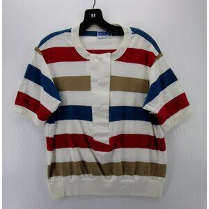 VINTAGE Cape Cod Sportswear Top Medium Pullover Henley 90s Active